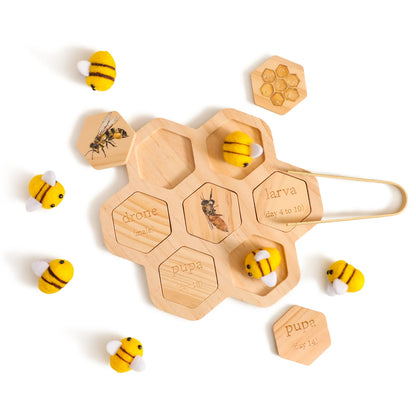 Bee Hive Sensory Wooden Sorting