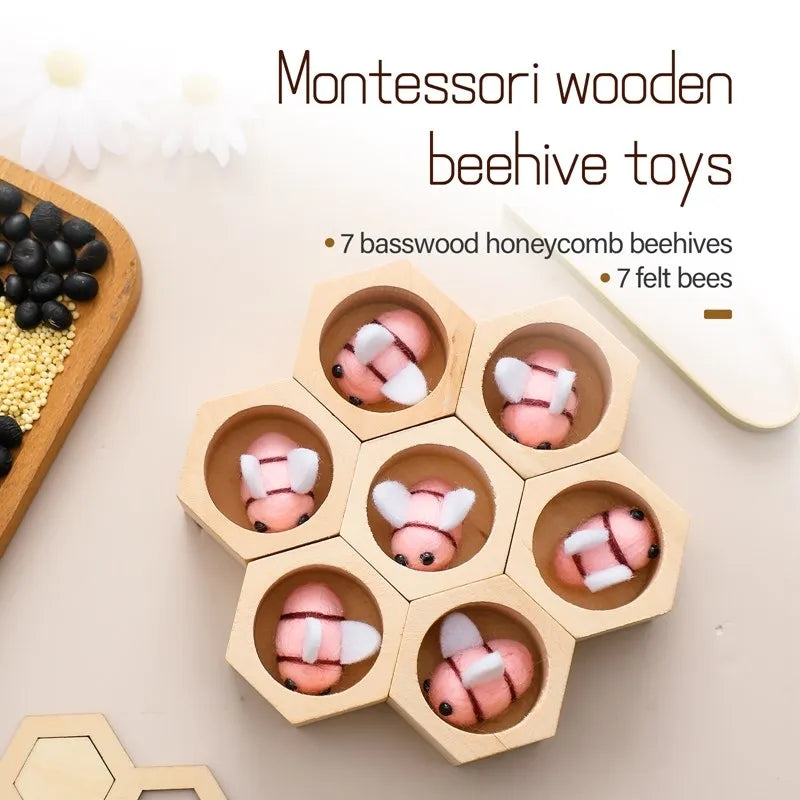 Bee Hive Sensory Wooden Sorting