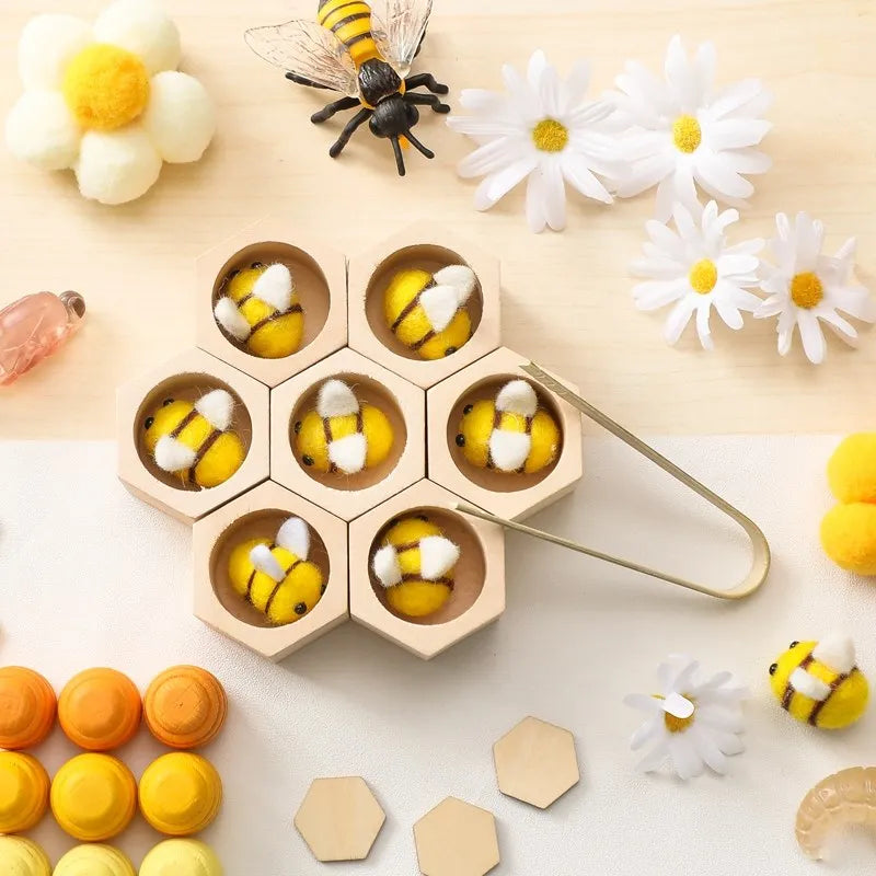 Bee Hive Sensory Wooden Sorting